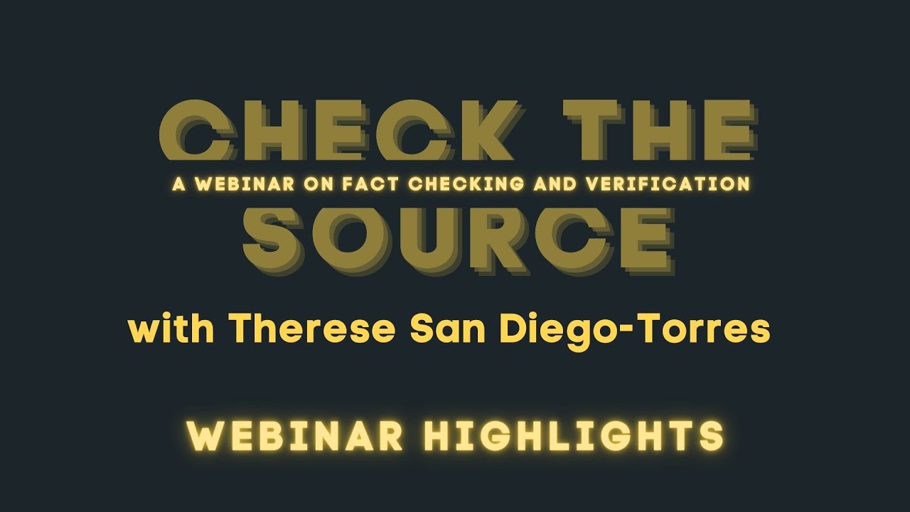 What is an information source - Check the Source Webinar Highlights