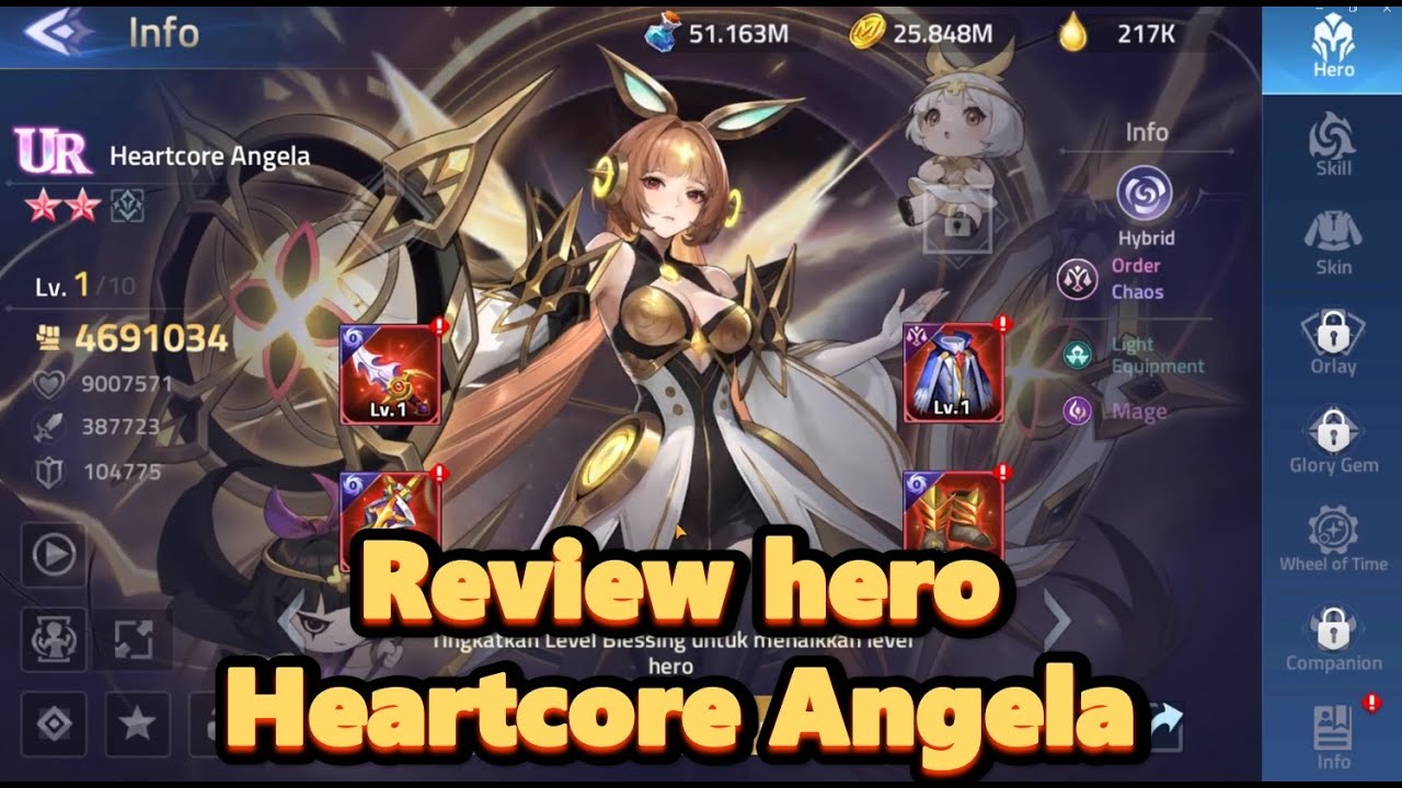 Review hero Heartcore Angela  - Mobile Legends Adventure
