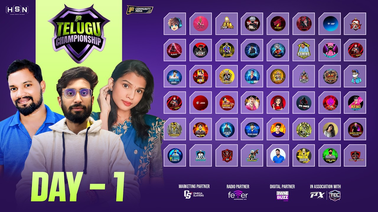 Day 1 | Free Fire Max Telugu Championship | Biggest Telugu YouTubers Battle #freefire #fftelugu