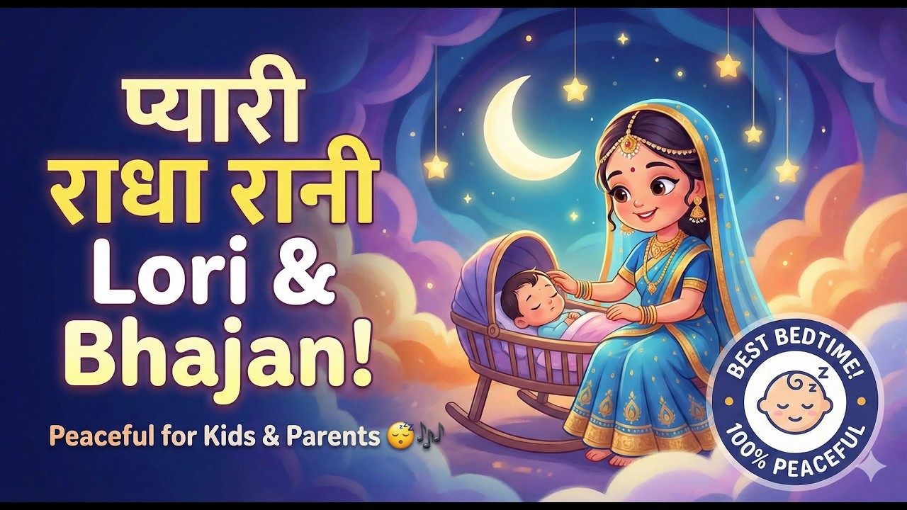 Pyaari Radha Rani: Peaceful Lori for Kids 😴 | Best Bedtime Bhajan