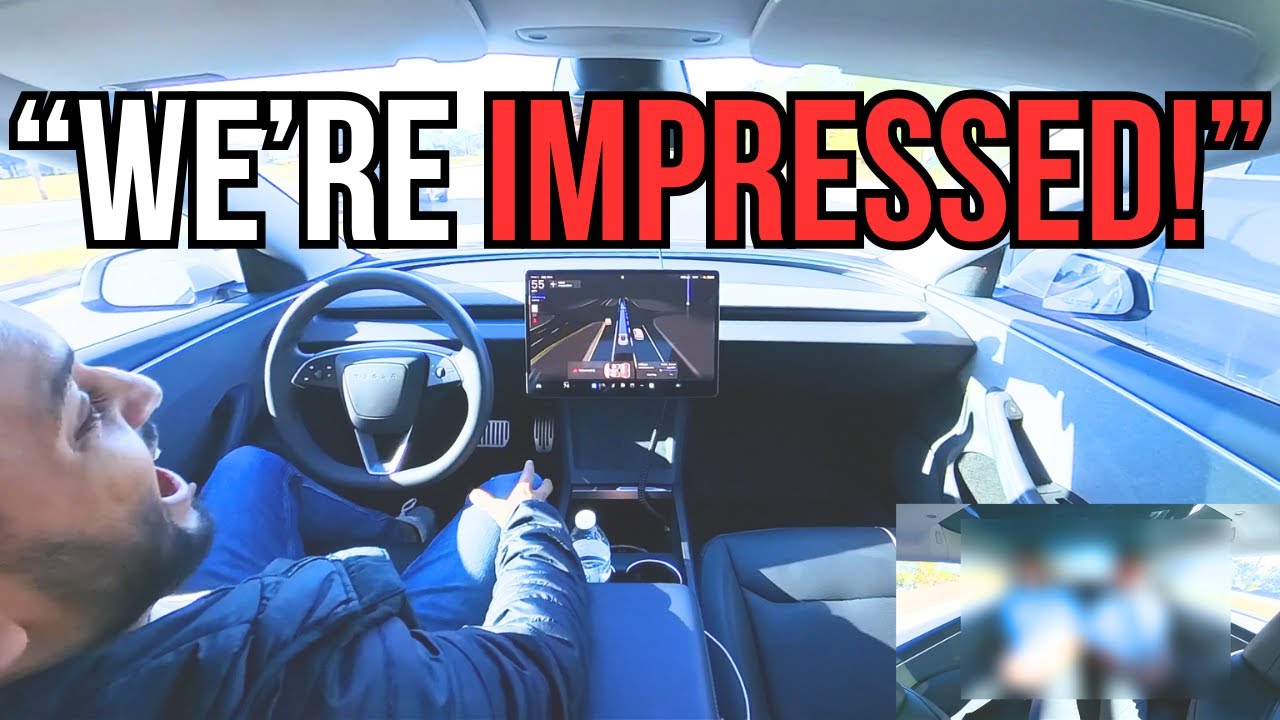 Pilots First Time Seeing Tesla FSD v14.2.2.3 | First Drive to the Airport