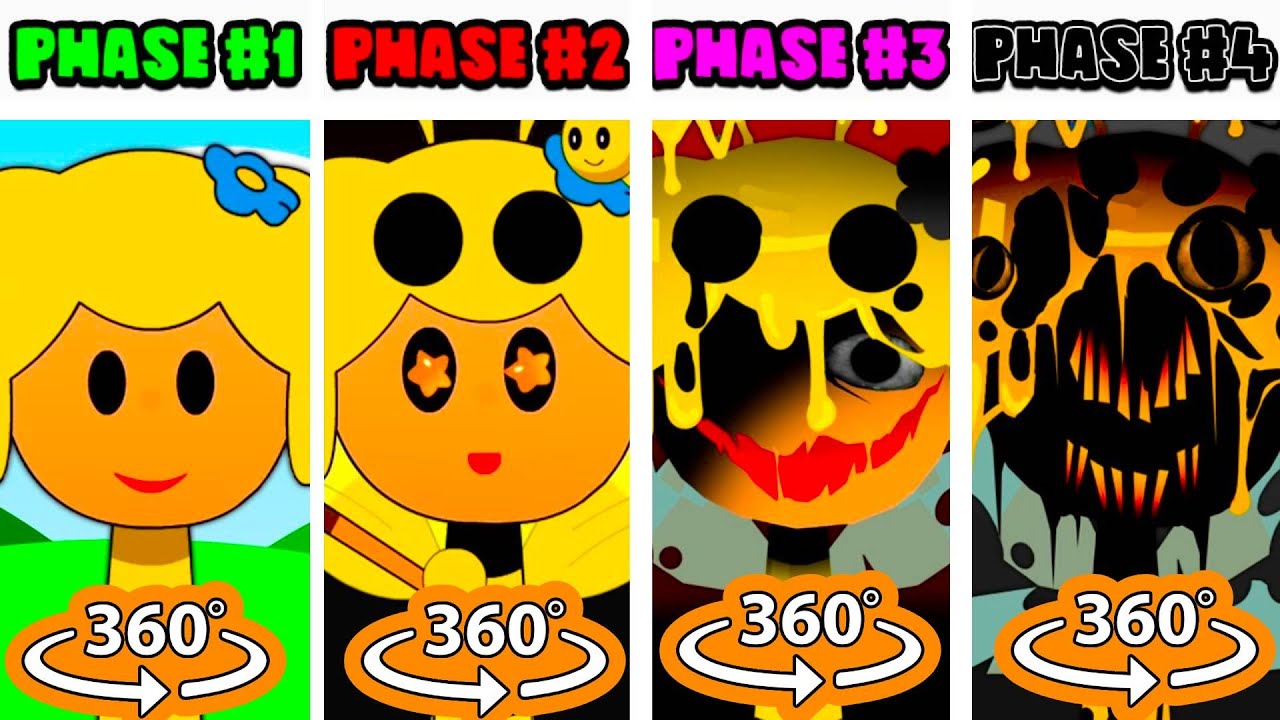 All Phases in New Incredibox Sprunki OC of Bea (Como lo mueve lo):From Phase 1 to Phase 4 360VR! #15