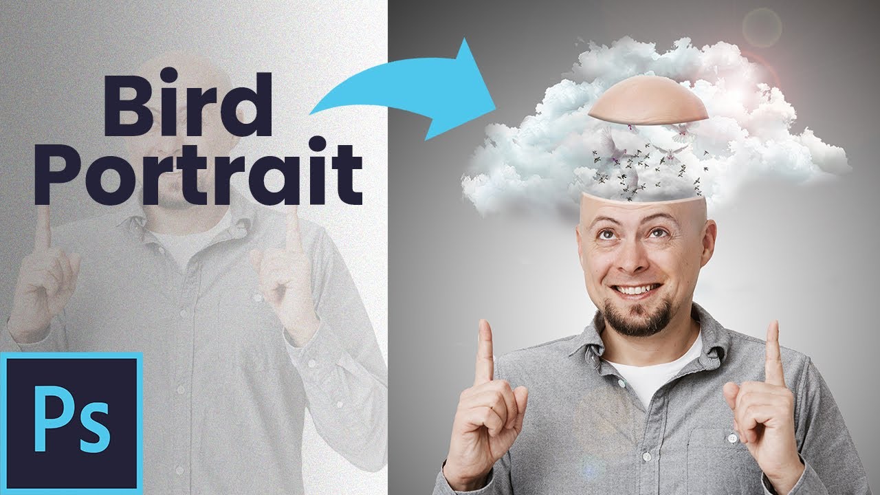 Birds Portrait Effect in Photoshop - Photoshop for Beginners Tutorial