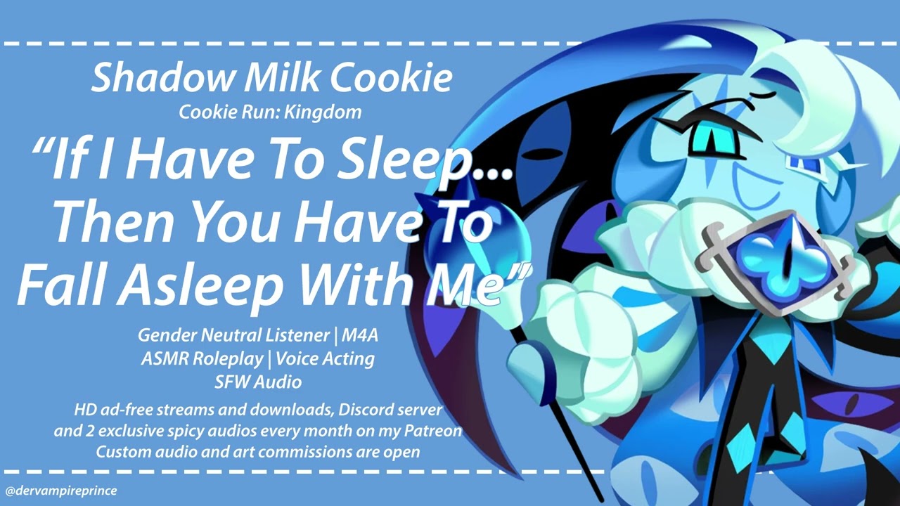 ASMR | Cookie Run - Falling Asleep With Shadow Milk Cookie [M4A] [Sleep Aid] [Reverse Comfort]