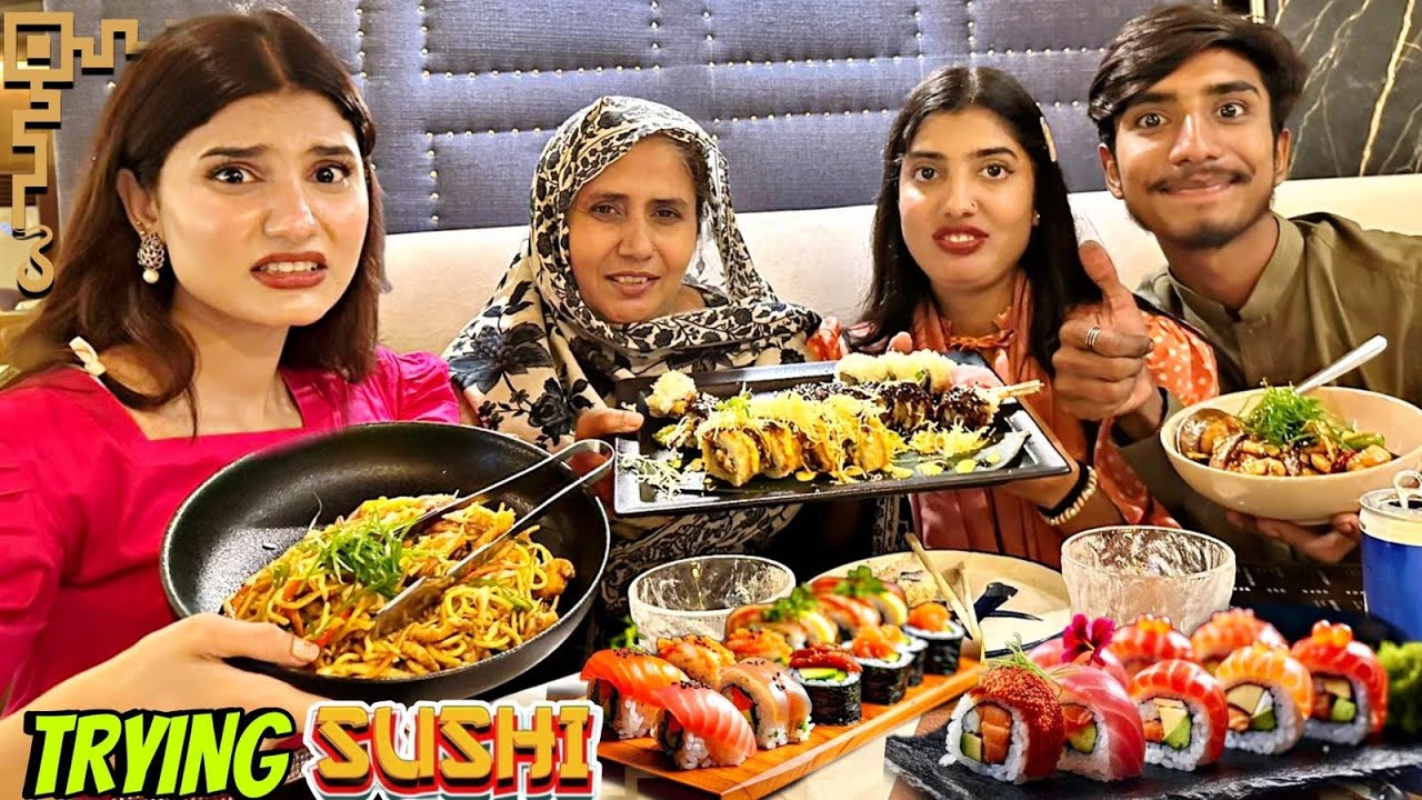 TRYING SUSHI FOR THE FIRST TIME🍱🍣| sab ne vomit kr di🤮| NA80