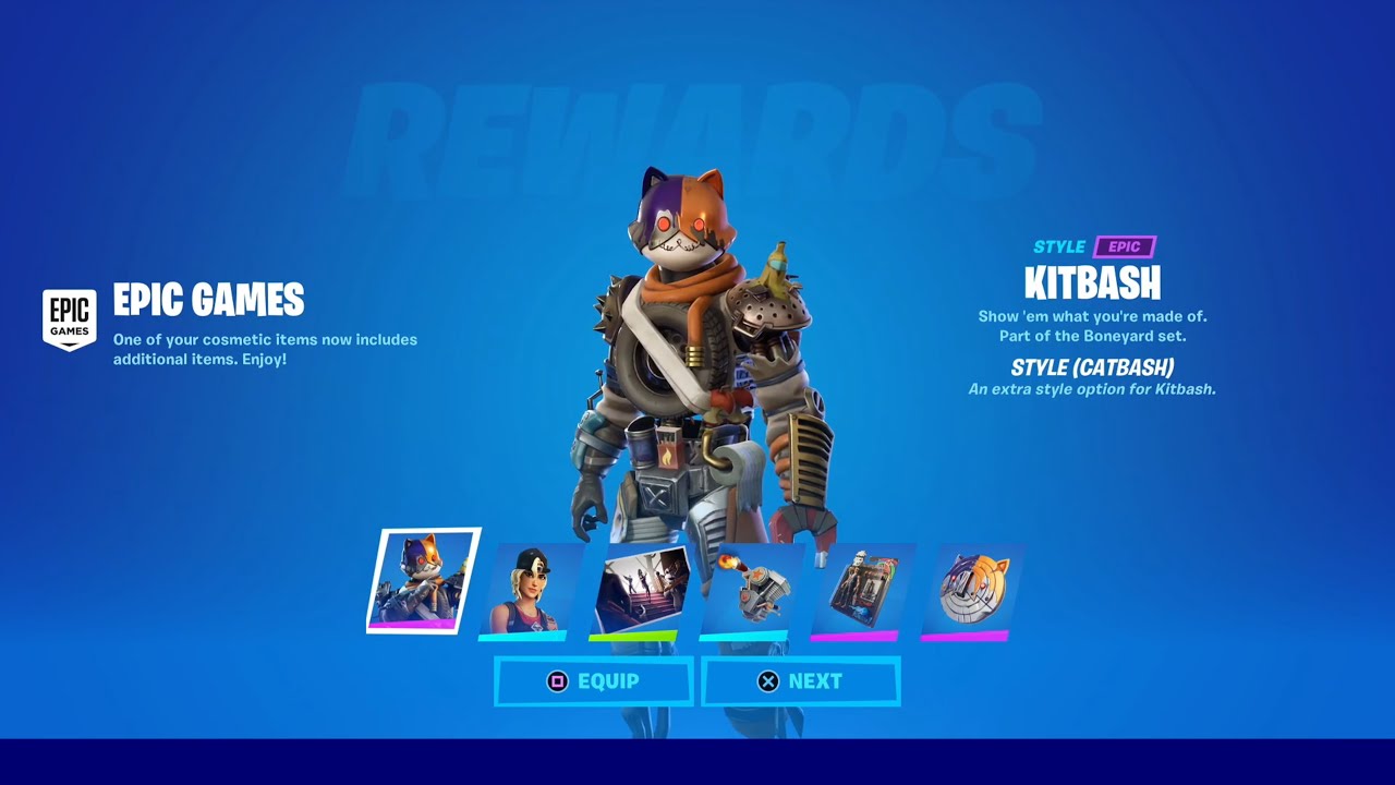 Epic Games/Fortnite Gave Me FREE Fortnite Skin Styles! KITBASH CATBASH Epic Style! & Sparkplug Style