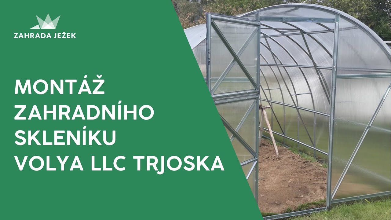 Montáž zahradního polykarbonátového skleníku Volya LLC Trjoska (Trjoška)