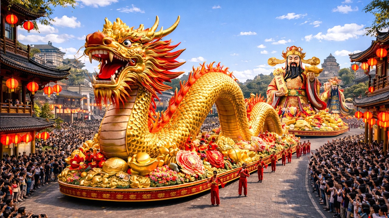 Celebración del Año Nuevo Lunar en Cantón 2026  Dragones, tambores y multitudes sin fin
