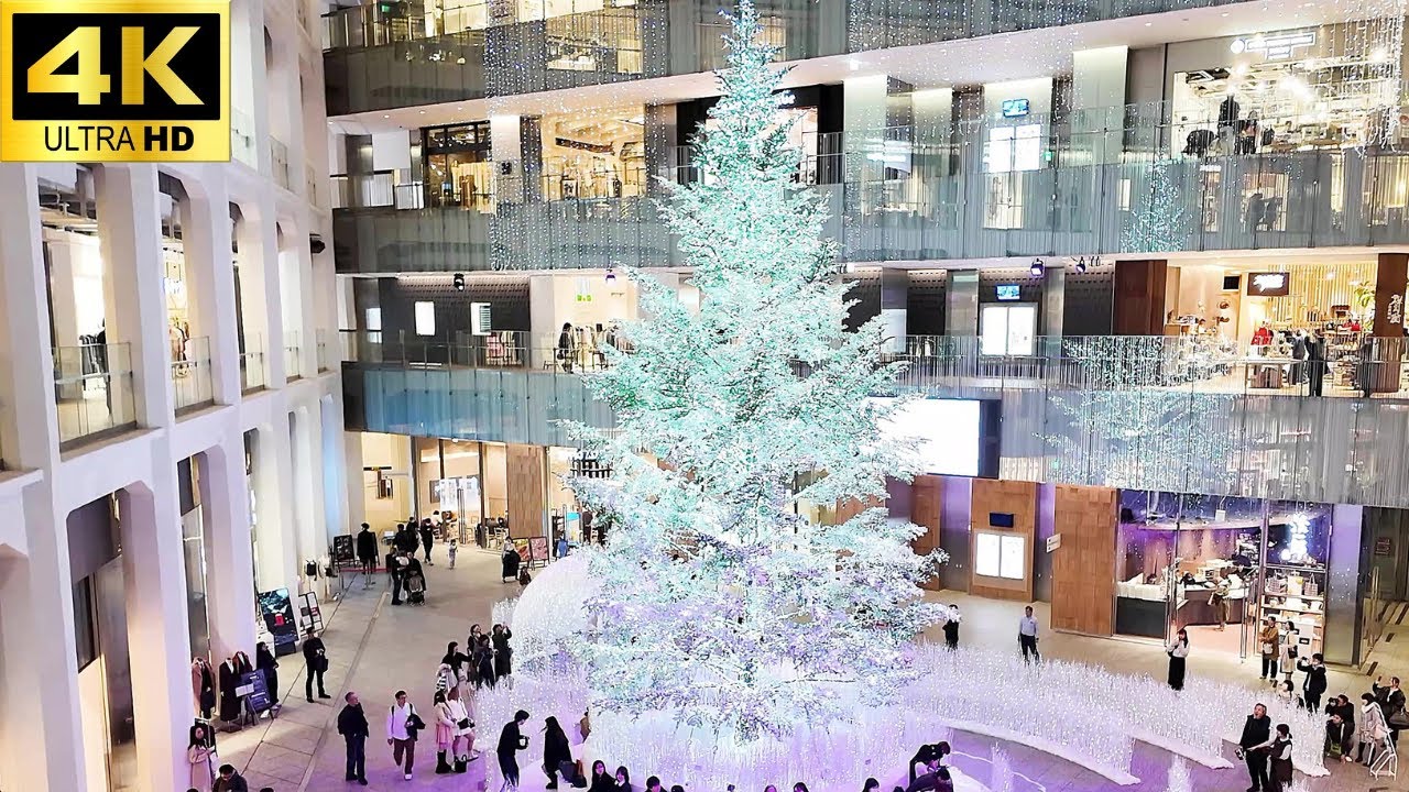 【4K】東京駅前 KITTE クリスマスツリー イルミネーション 2025 / 「WHITE KITTE」イルミ