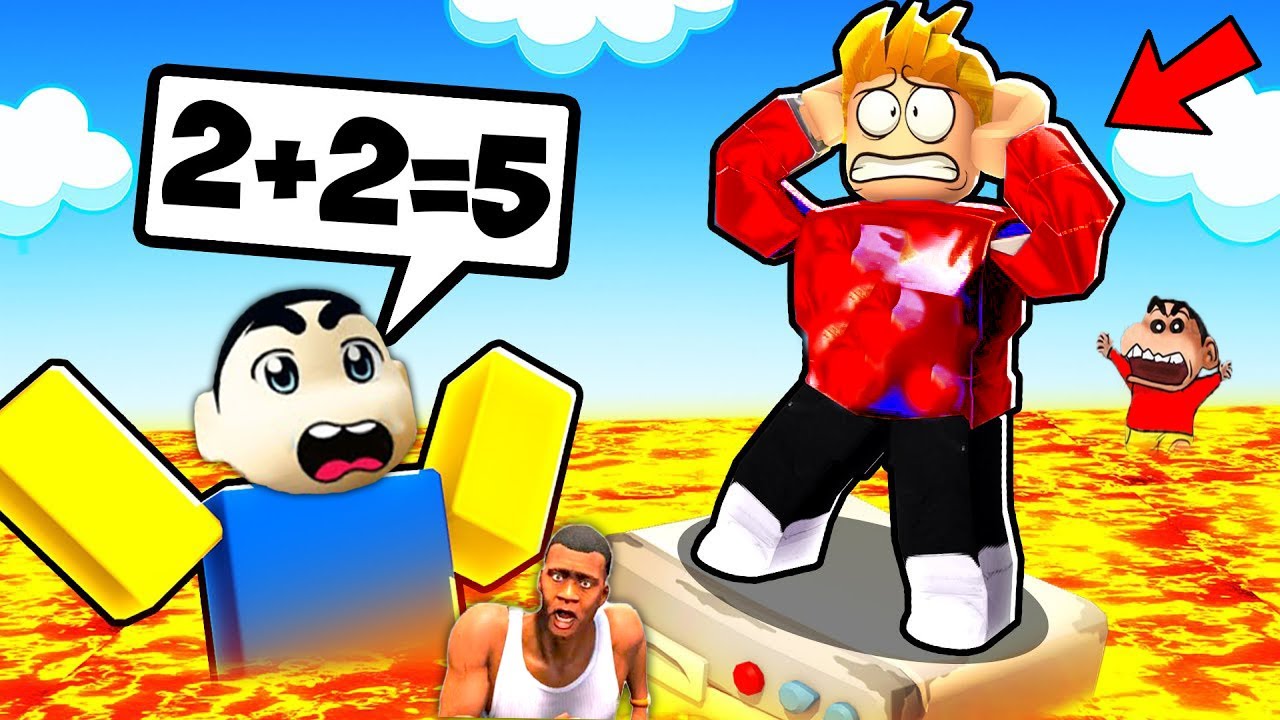 SHINCHAN and CHOP playing MATH ANSWER or DIE in ROBLOX | AMAAN-T