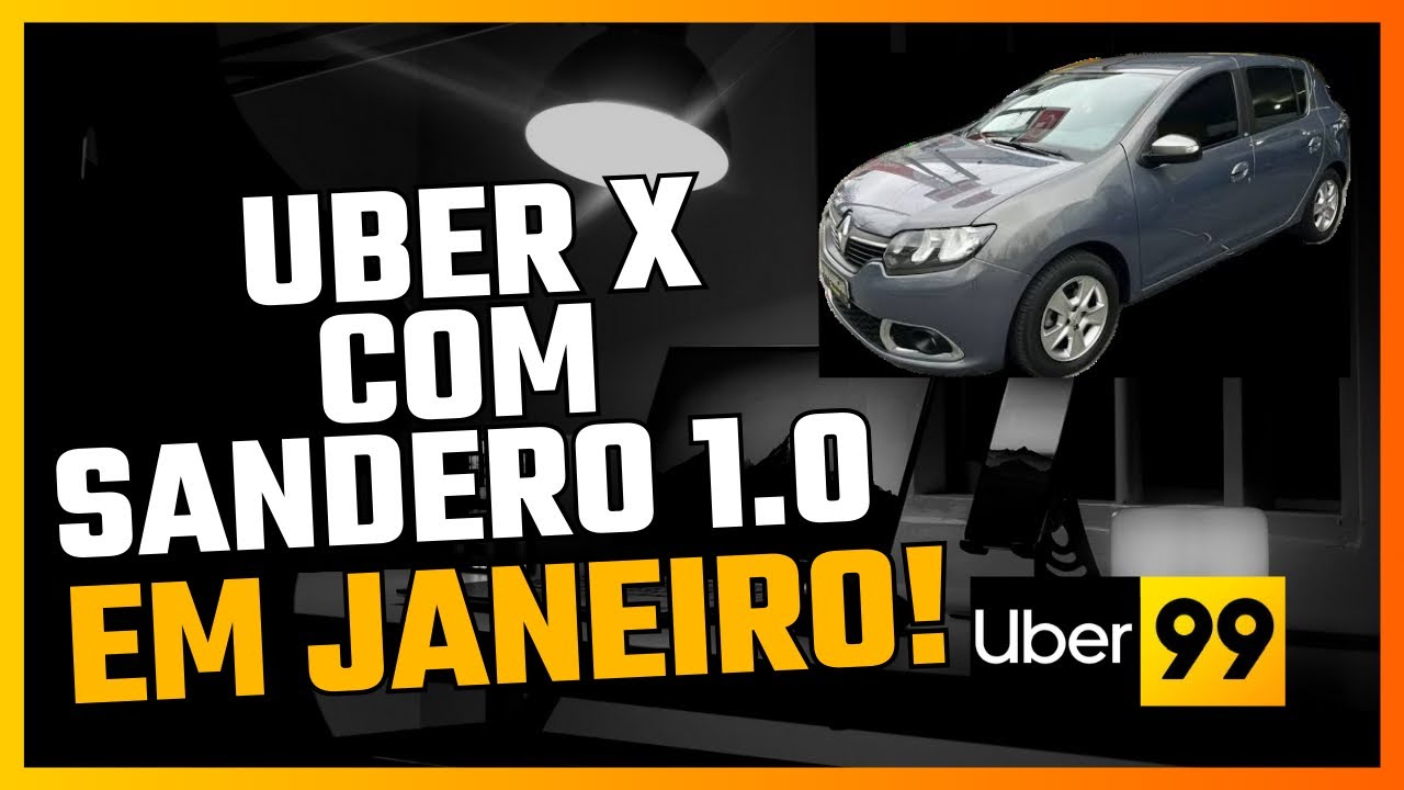 UBER X em janeiro com SANDERO 1.0 !! (Uber,99)