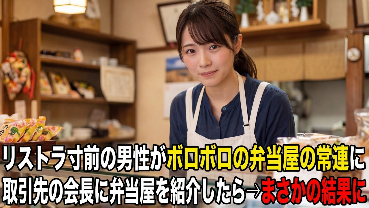 リストラ候補のサラリーマンが職場近くのボロボロの弁当屋にたまたま寄ったらとてもおいしくて常連に→後日、取引先の会長におすすめしたら「明日、私の会社に来て欲しい」真相を知った結果…【感動する話】