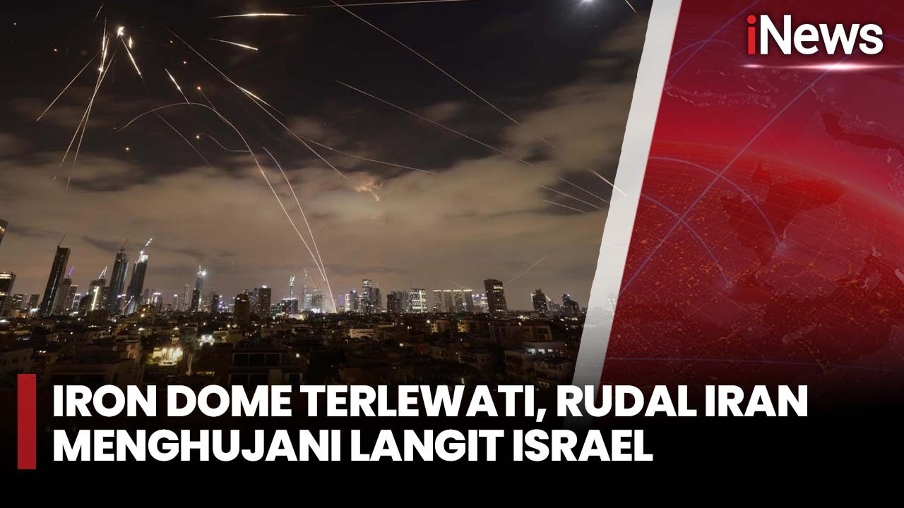Rudal-Rudal Hujani Langit Israel, Iron Dome Kewalahan, Warga Panik! | iNews Siang 10/3