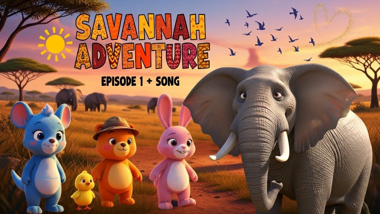 Вело и его друзья узнают о слонах 🐘 | Животные саванны + песенка про слониху Элли для детей | Эпи...