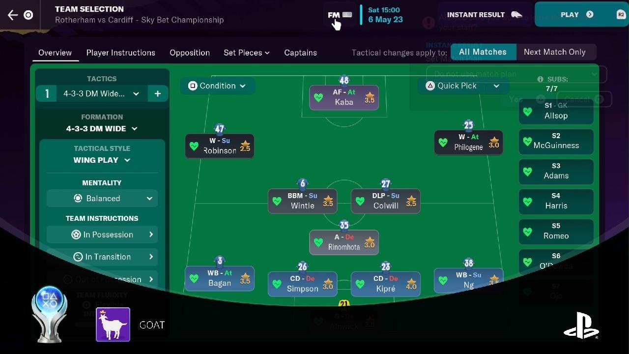 Football Manager 2023 Console Edition Platinum Trophy 🏆