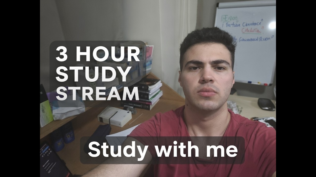 Study With Me LIVE 🚀 3-HOURS — Deep Focus (50/10 Pomodoro) | Fireplace With Music, Big Motivations!