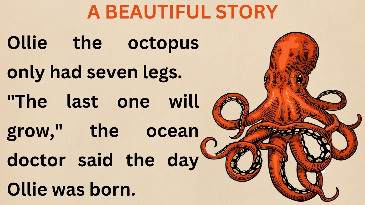 Learn English Through Stories Level 1 🔥 | The Lucky Octopus | Learn English Through English Stories