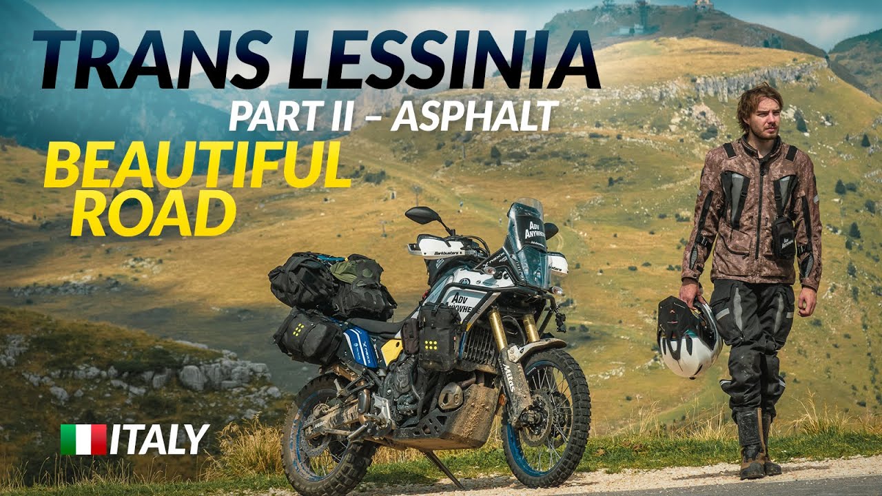 Trans Lessinia – beautiful asphalt road in Italy. Riding on Tenere 700