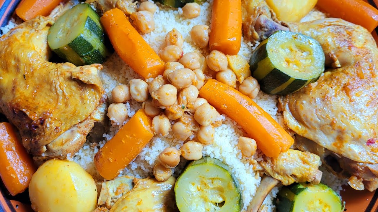 couscous sauce rouge au poulet avec mesures exactes كسكس ناجح بمقادير مضبوطة