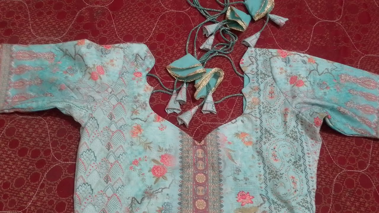 🎀34 size deep neck kurti cutting and stitching 💢