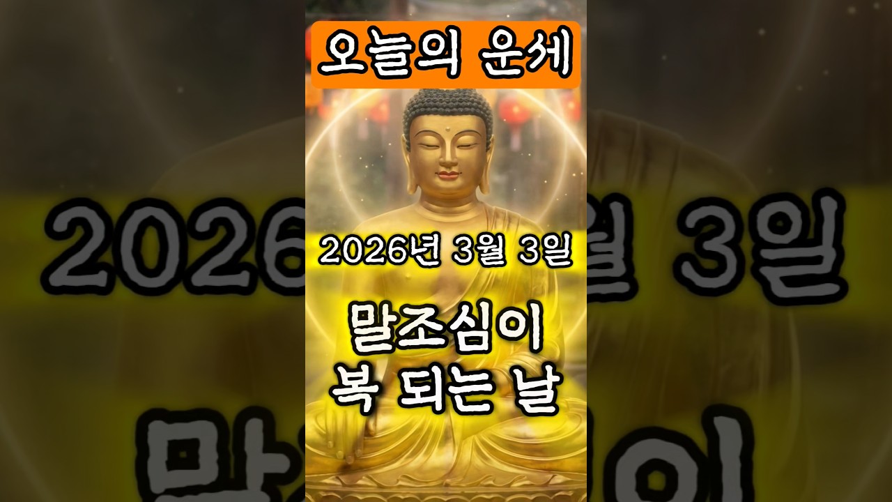 2026년 3월3일 진언카드 운세와 띠별운세 #운세 #띠별운세 #불교명언