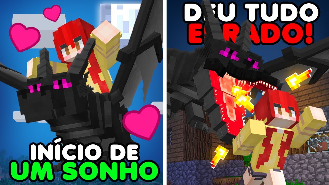UM DRAGÃO INVADIU O MEU MUNDO NO MINECRAFT