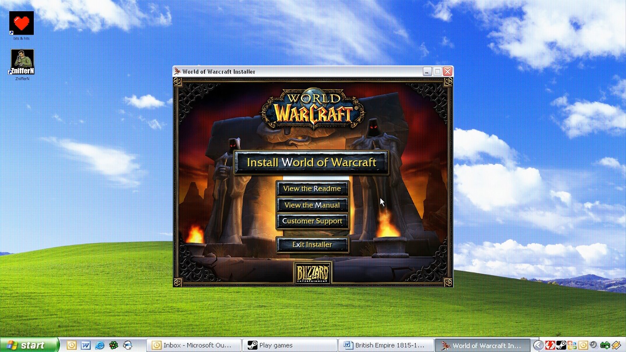 Installing World of Warcraft in 2004