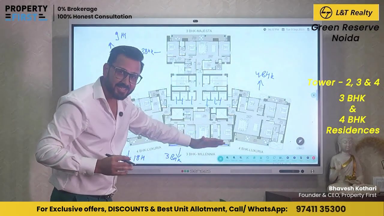 L&T Green Reserve, Noida | Ultra Luxury 3/4/5 BHK | Location, Floor Plans, Master Plan | 7899200300