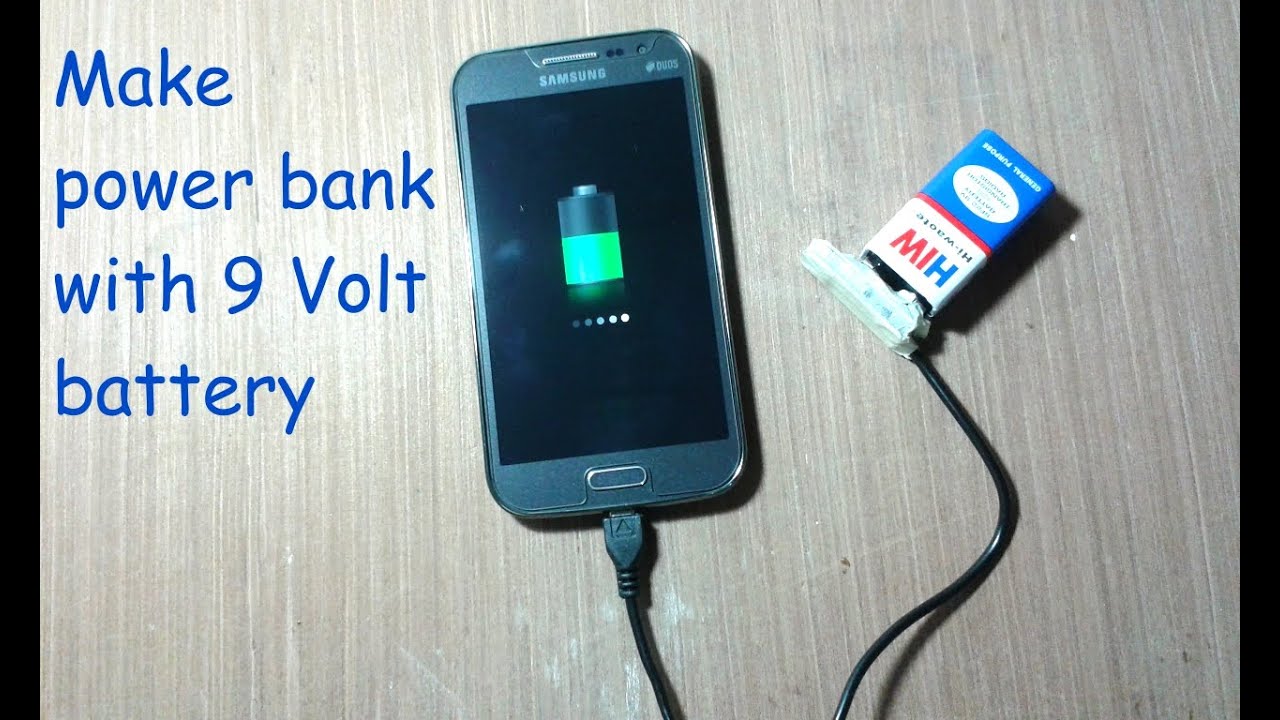 How to make power bank with 9 volt battery