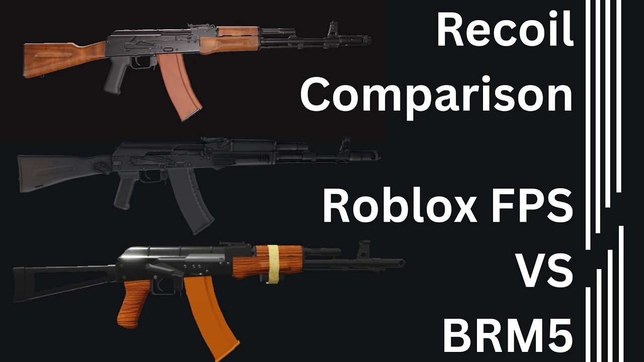 Roblox FPS games VS BRM5 Recoil comparison