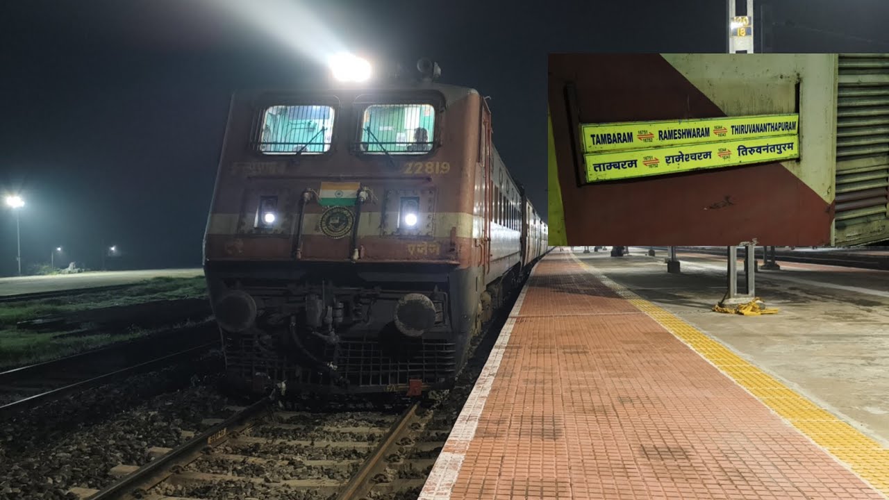 Kayamkulam to Rameshwaram journey on 16343 Thiruvananthapuram Rameswaram Amritha express