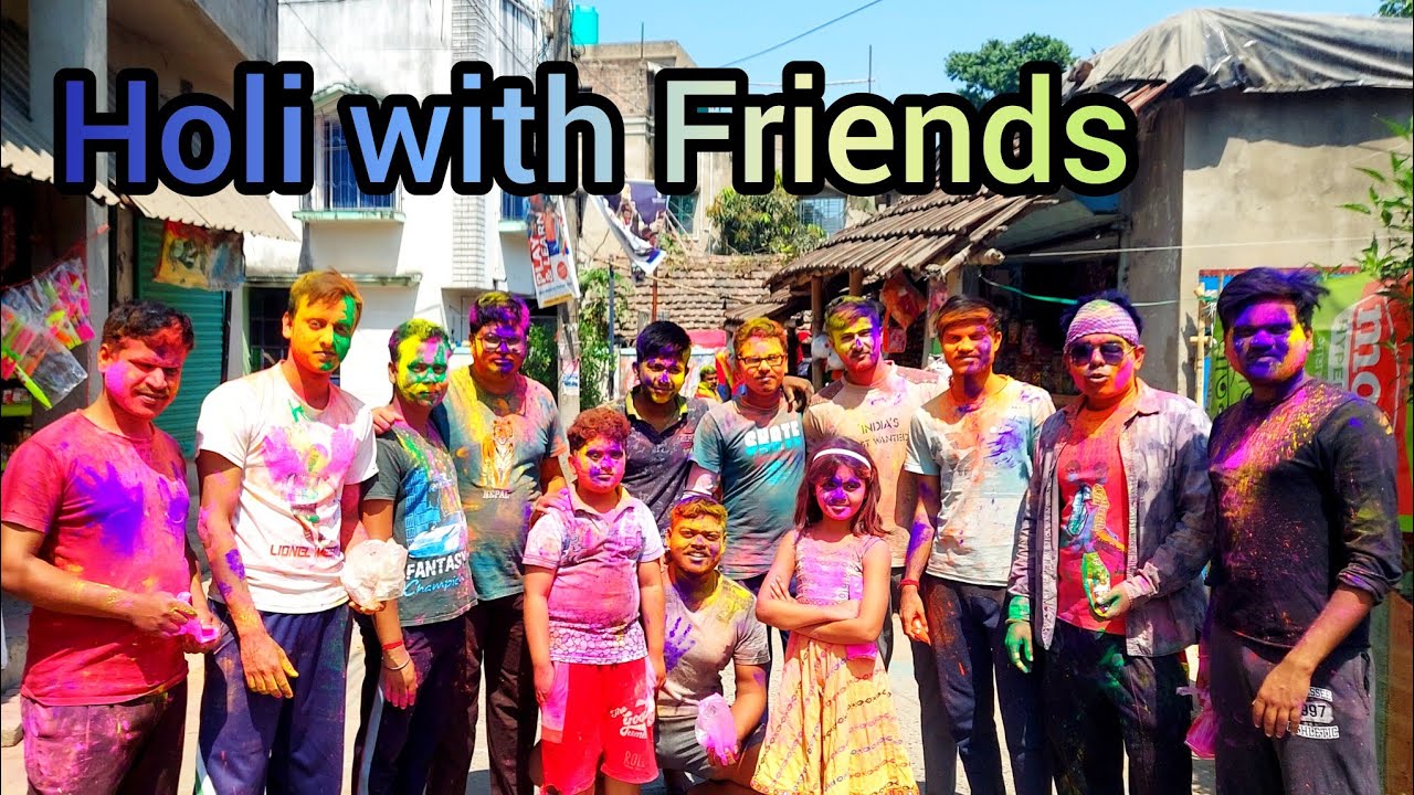 Holi With friends || Colony ke friends ke sath Holi Masti vlog || Holi celebration @DarkDeepVlog