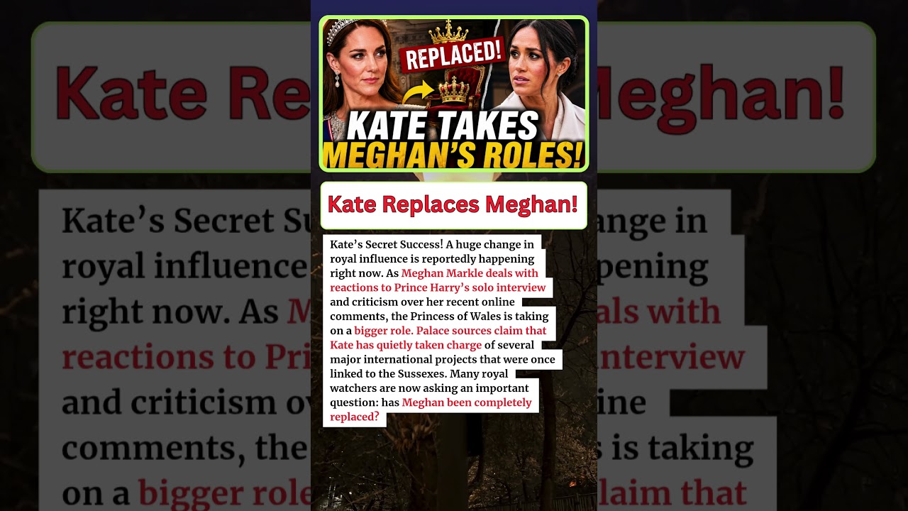 JUST IN: Kate Middleton Replaces Meghan Markle After Shocking Solo Interview Snub!