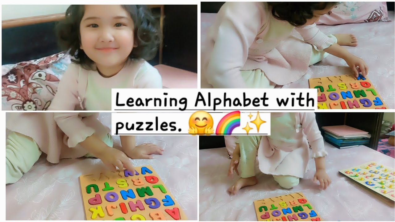 Learning Alphabet With Puzzles 🤗🌈#ABC #kids #kidslearning #abcdpuzzles #viral #alphabet #learningabc