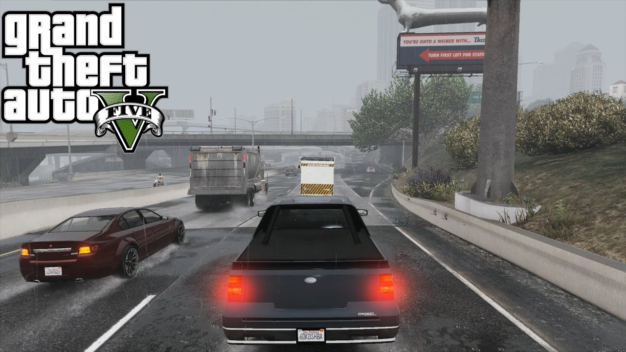 GTA 5 - Journey from Paleto Forest to Los Santos in Heavy Traffic | 5x Traffic