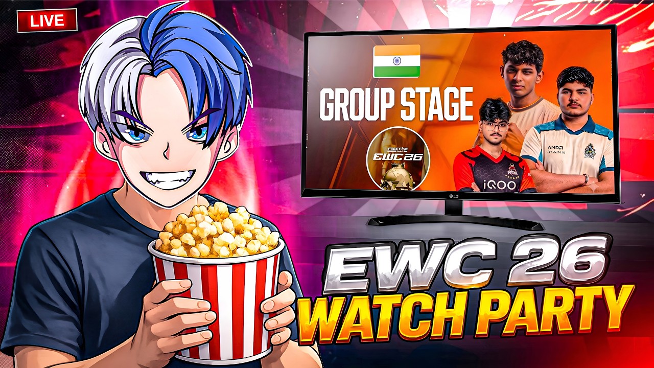 Free Fire EWC 2026 🏆  | Group (A & B) Day 1 | Watch Party #fflive #freefire