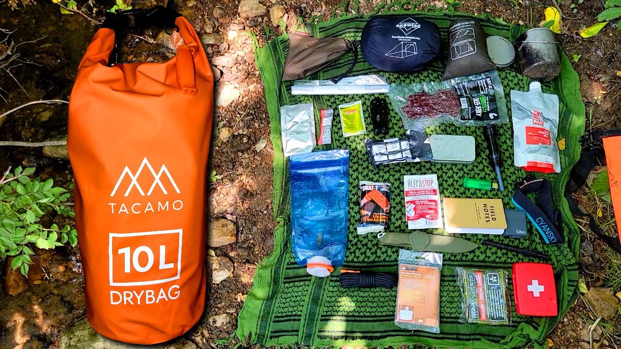 Best Dry Bag Survival Kit Loadout & Waterproof Test | TACAMO 10L Dry Bag from TITAN Survival
