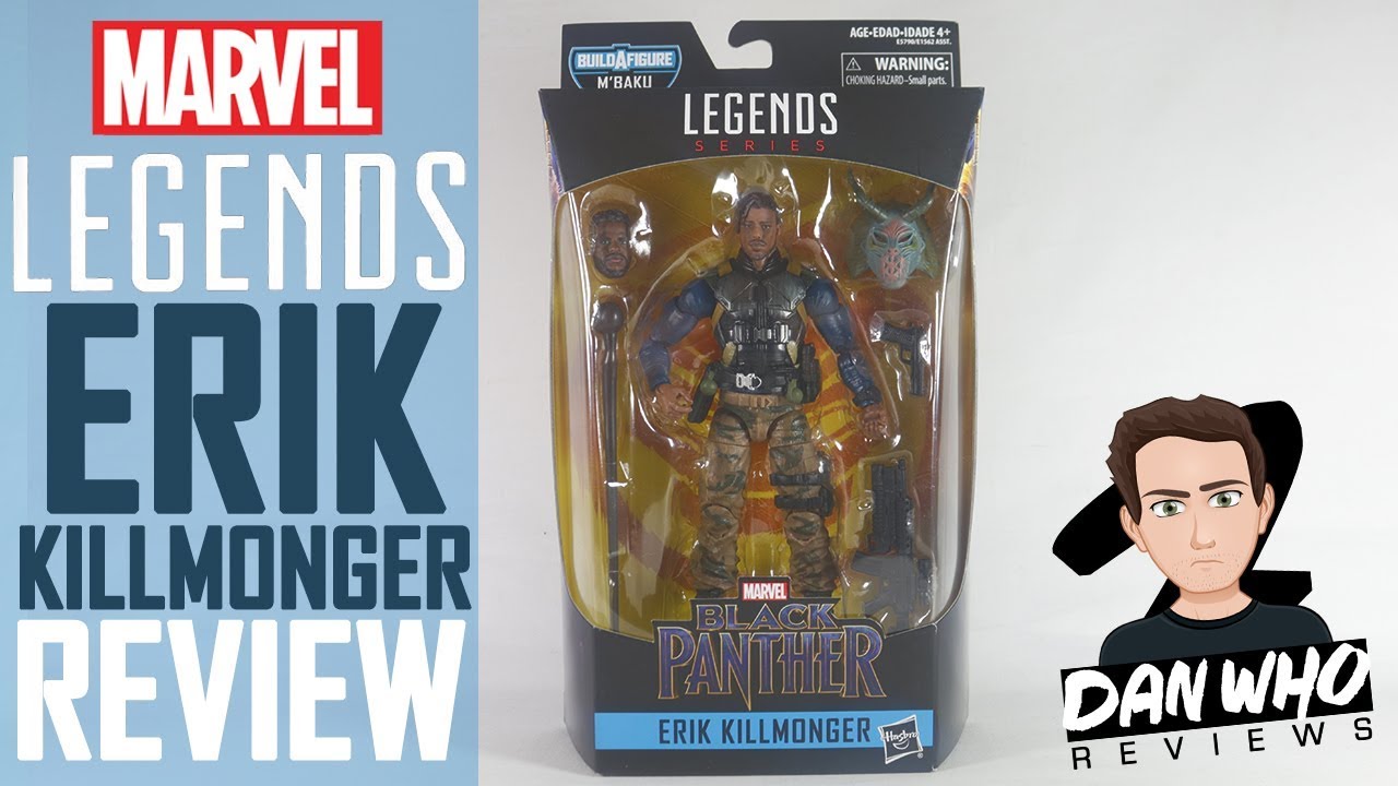 Marvel Legends Erik Killmonger M'Baku BAF Black Panther Wave 2 Action Figure Review
