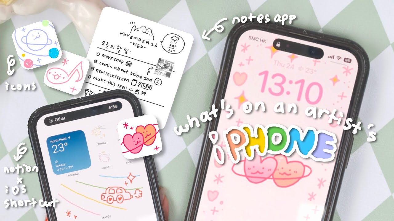 how i use my iphone 14 pro as an artist📱🎨 ft. Notes app, new icons!