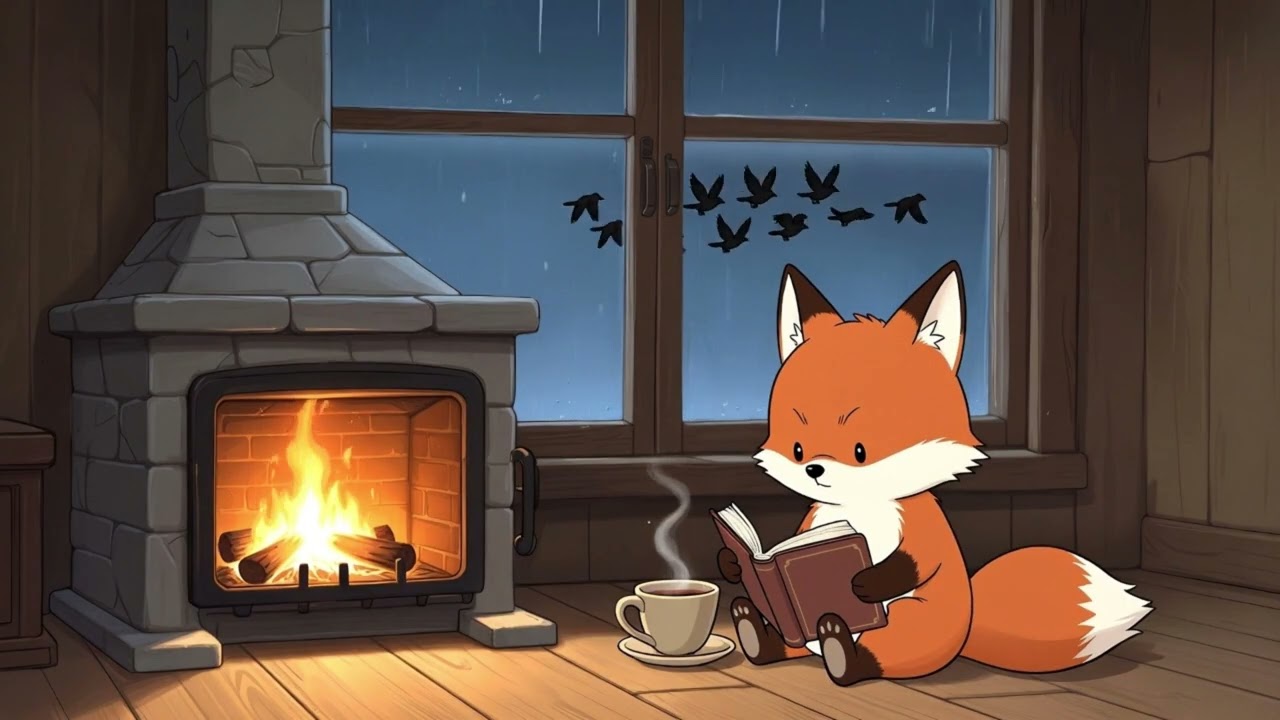 Quiet Reading on a Rainy Evening | ☂️ Cozy Rain Ghibli for Study, Focus, Sleep