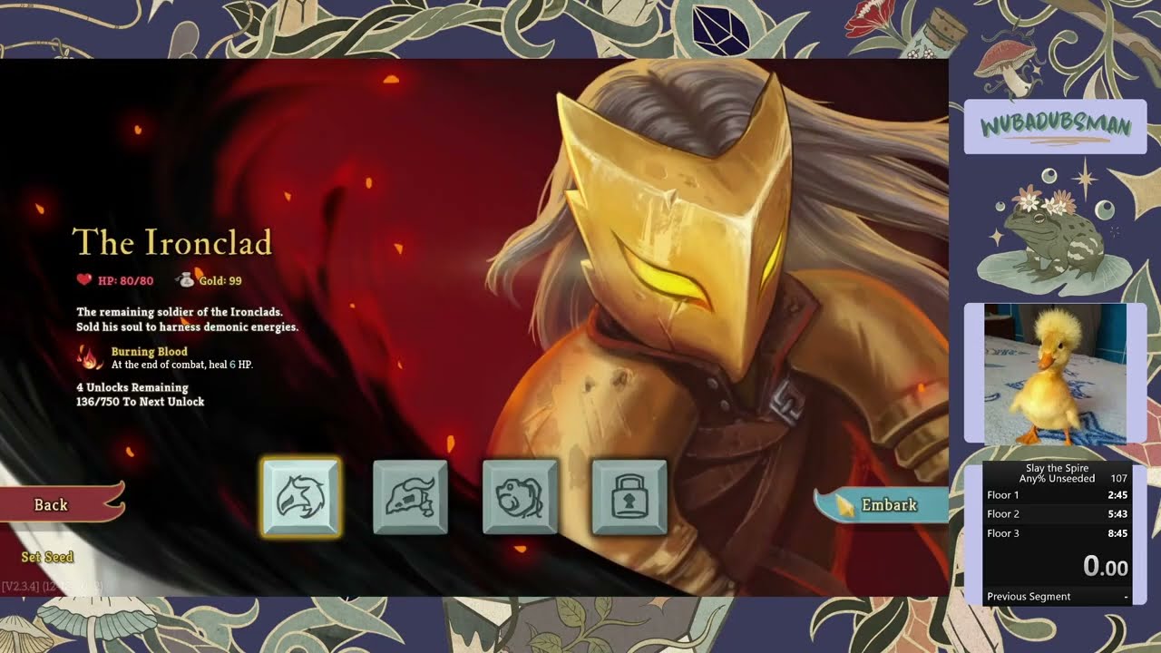 Slay the Spire Any% Ironclad - SUB 8 MINUTE SPEED RUN! PB Speedrun! - Personal Best Time!!!
