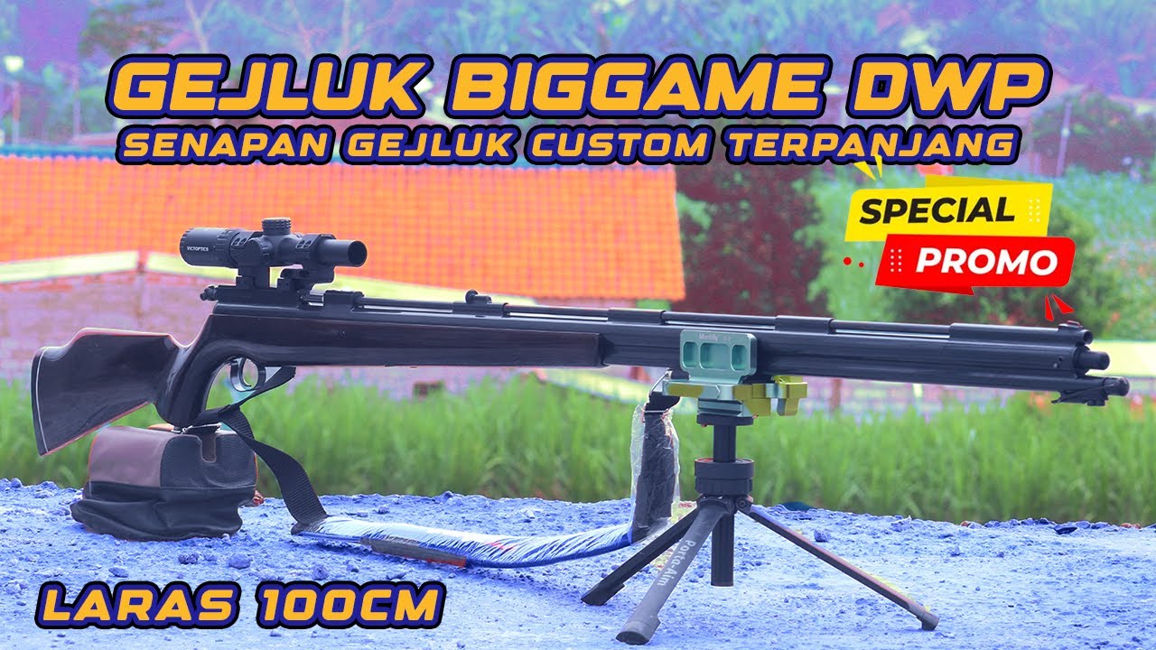 SENAPAN GEJLUK TERBAIK DI INDONESIA!!! SENAPAN GEJLUK BIG GAME DUAL POWER CUSTOM LARAS 1 METER