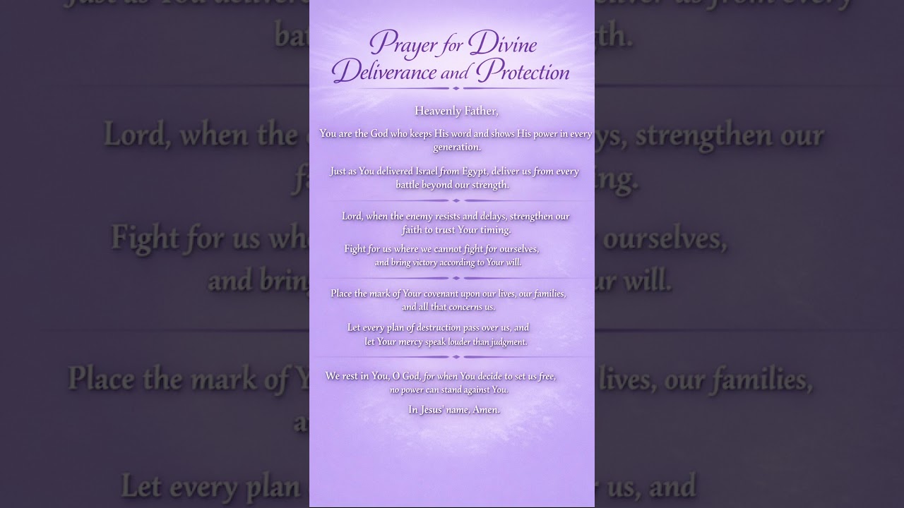 Prayer for Deliverance and protection 