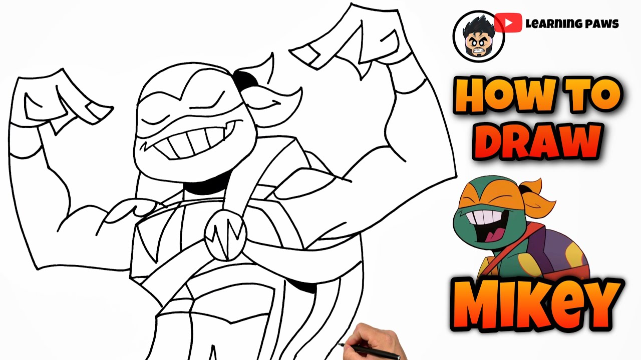 How To Draw Mikey | Rise of the Teenage Mutant Ninja Turtles #drawing #tmnt