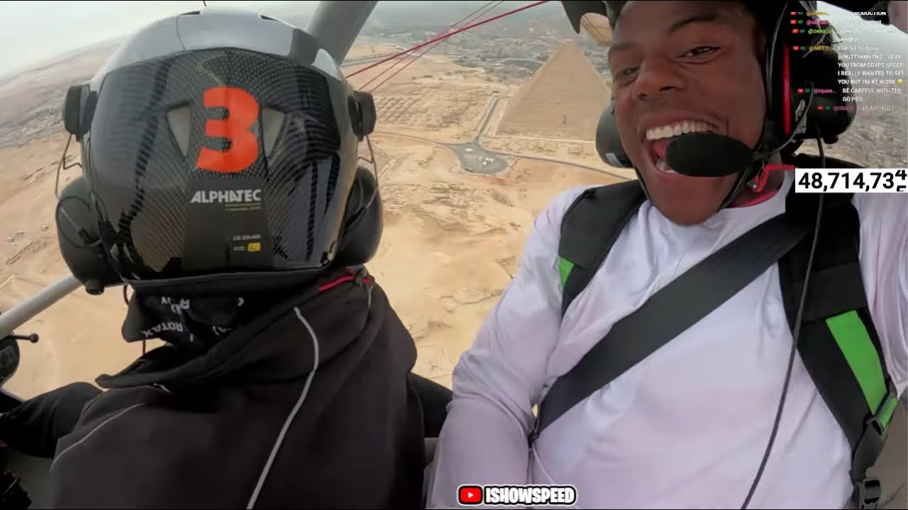 iShowSpeed Flies Over The Pyramids In Egypt 🤯
