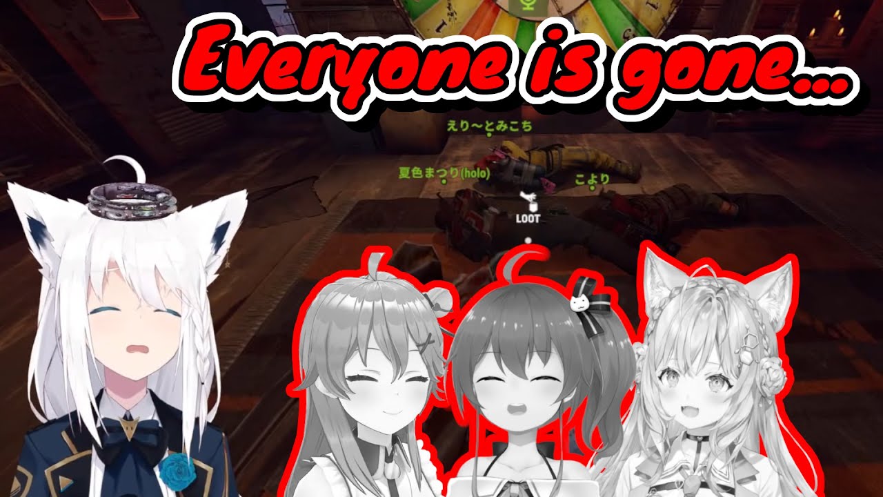 Miko Fubuki Matsuri Koyori - 4 Insane Gamblers Bet All Their Money and Lose Everything [Holo RUST]