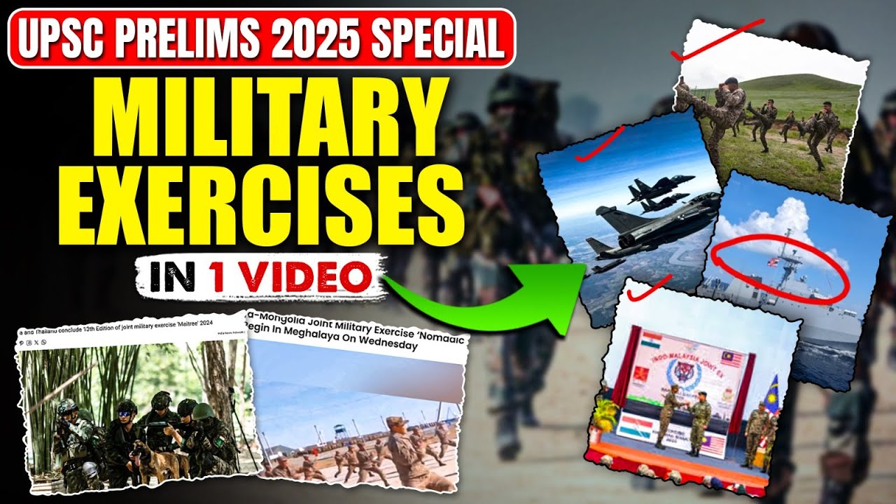 All Military Exercise in One Video UPSC 2025 | UPSC Prelims 2025 | Current Affairs&nbsp;|&nbsp;PWOnlyIAS
