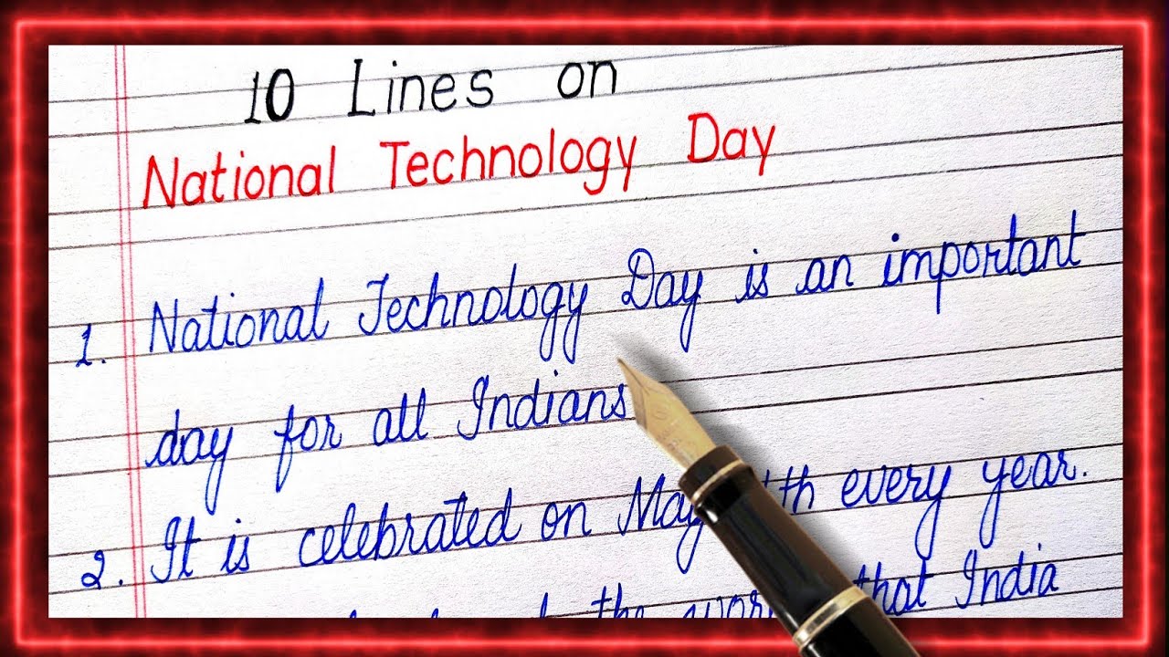 10 lines on national technology day | Essay on national technology day in english