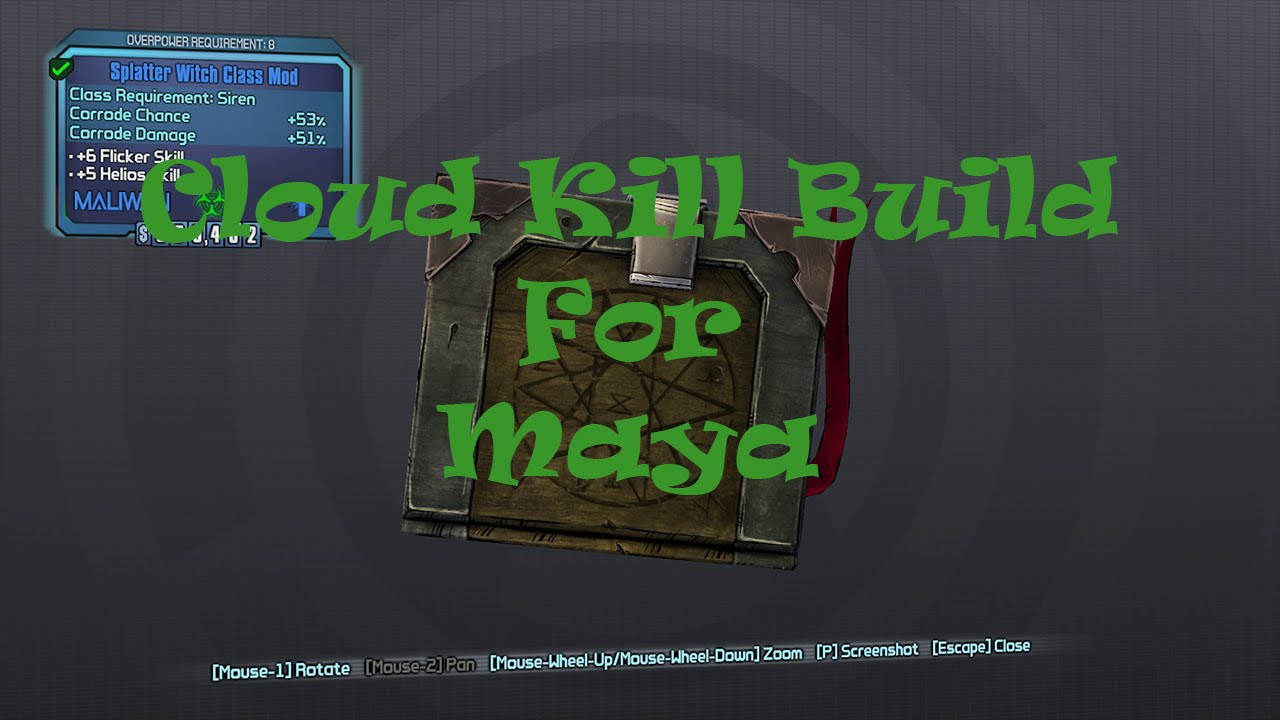 Borderlands 2: Cloud Kill Corrosive Build for Maya!