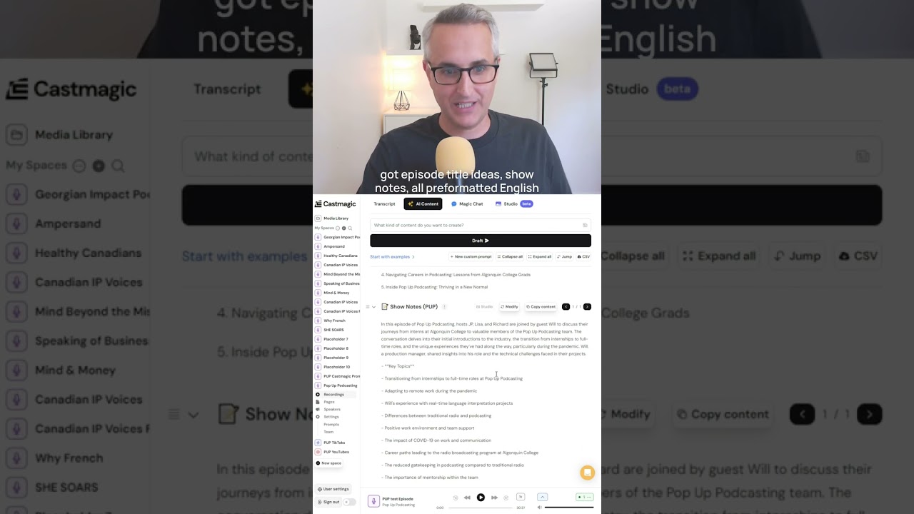 Boost Your Podcast with Castmagic AI Technology 🔥